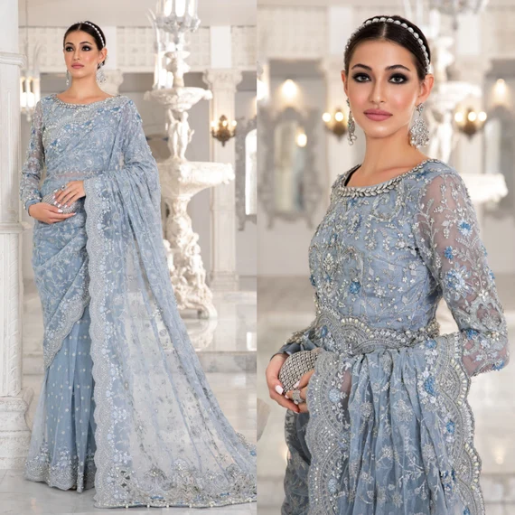 How to Find Stunning Party Wear Pakistani Sarees Online?
